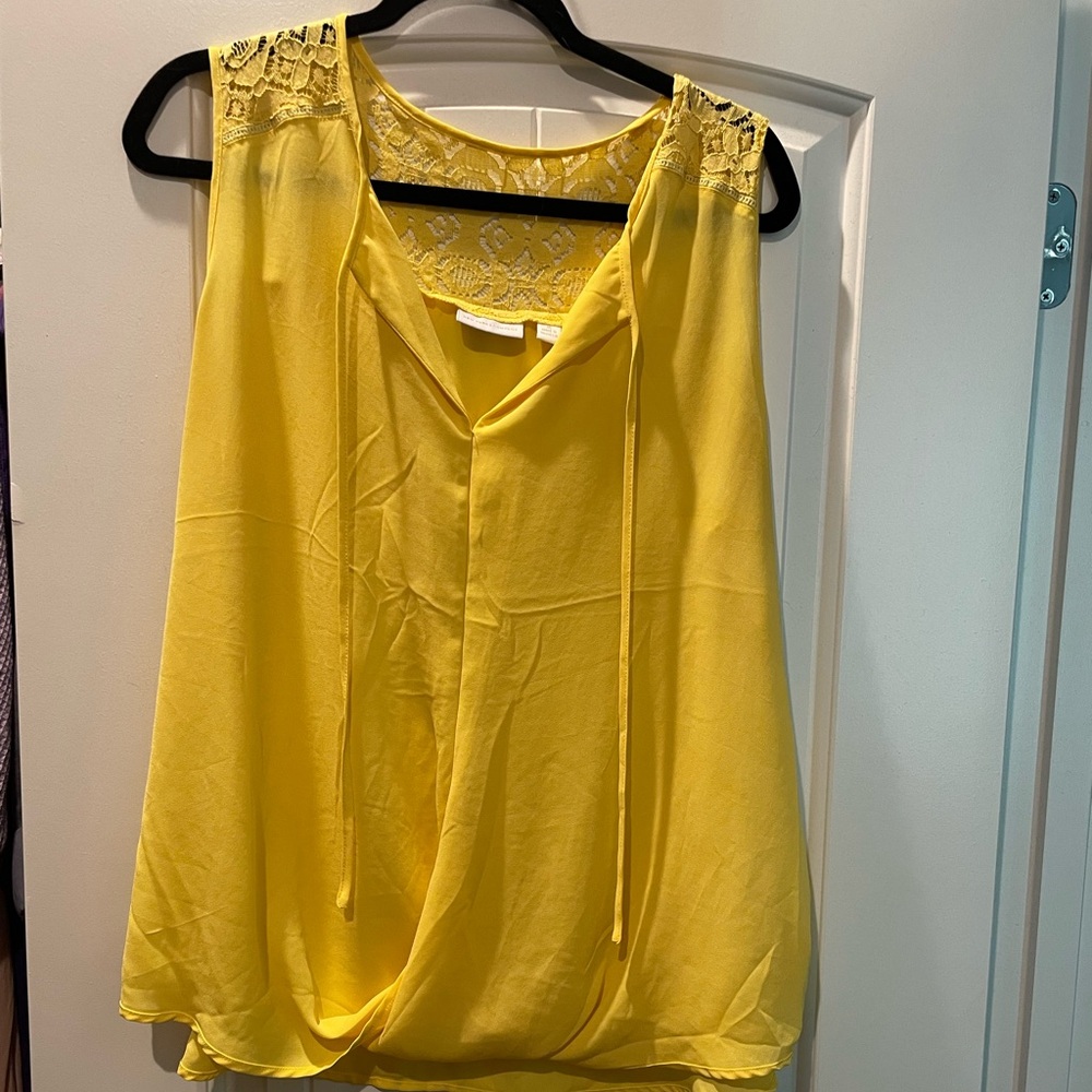 Yellow sleeveless top